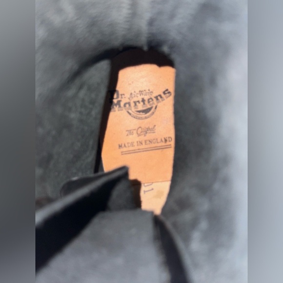 vintage 90s Dr Martens 14 eyelet steel toe platform combat boots england *flaws - Picture 11 of 16